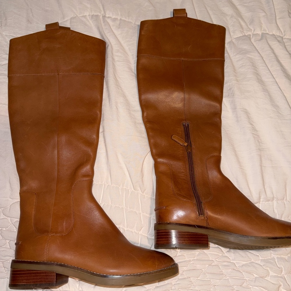Cole Haan Brown Leather Knee-High Boots